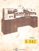 Select Machine Tool-Select 1240G, Lathe, Operations and Parts Manual-1240G-01